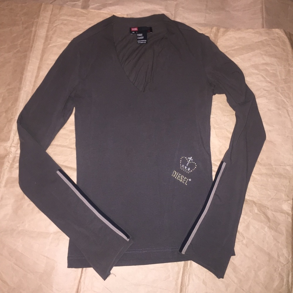 Diesel long sleeves V Neck top